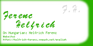 ferenc helfrich business card